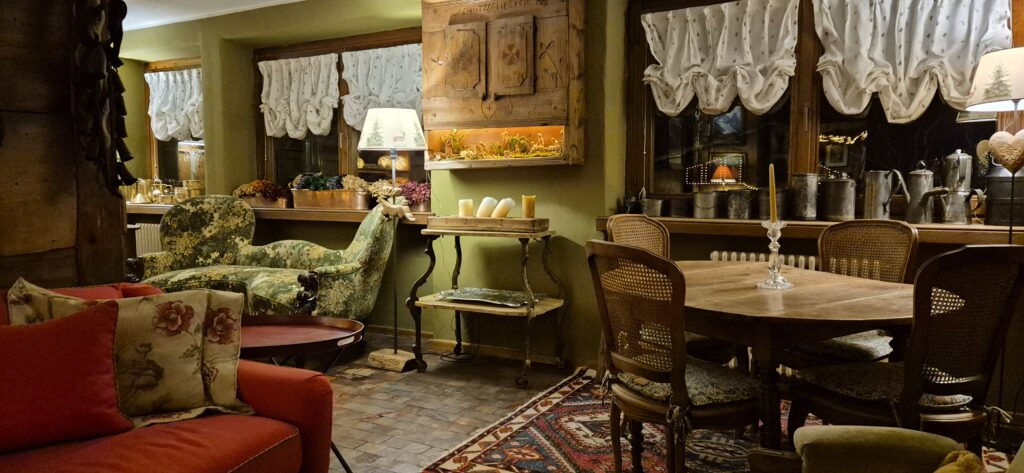 interno dell'auberge de la maison a entreves courmayeur